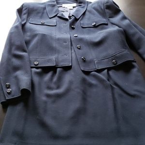 Navy blue wool lady's suit